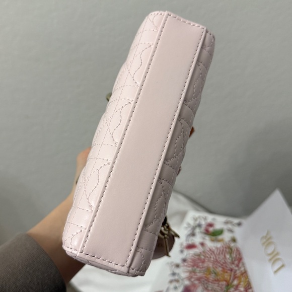Christian Dior Dioramour Lady D-Joy Micro Bag Pale Pink Heart Motif - Picture 6 of 9